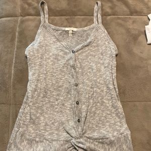 Medium, gray and white speckled tank from Maurices